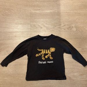Safari Mood Black Kids Shirt